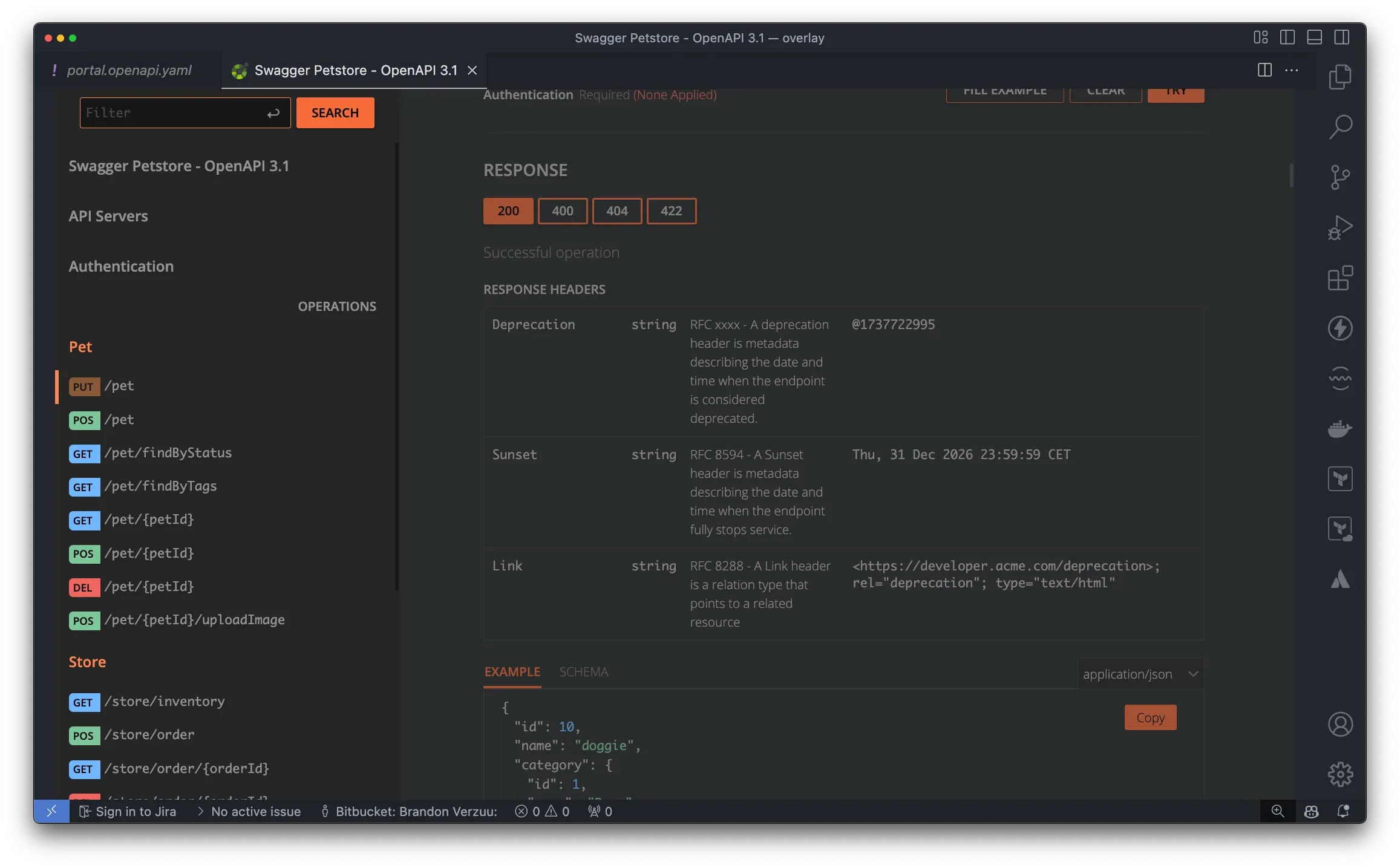 Rendered OpenAPI Specification